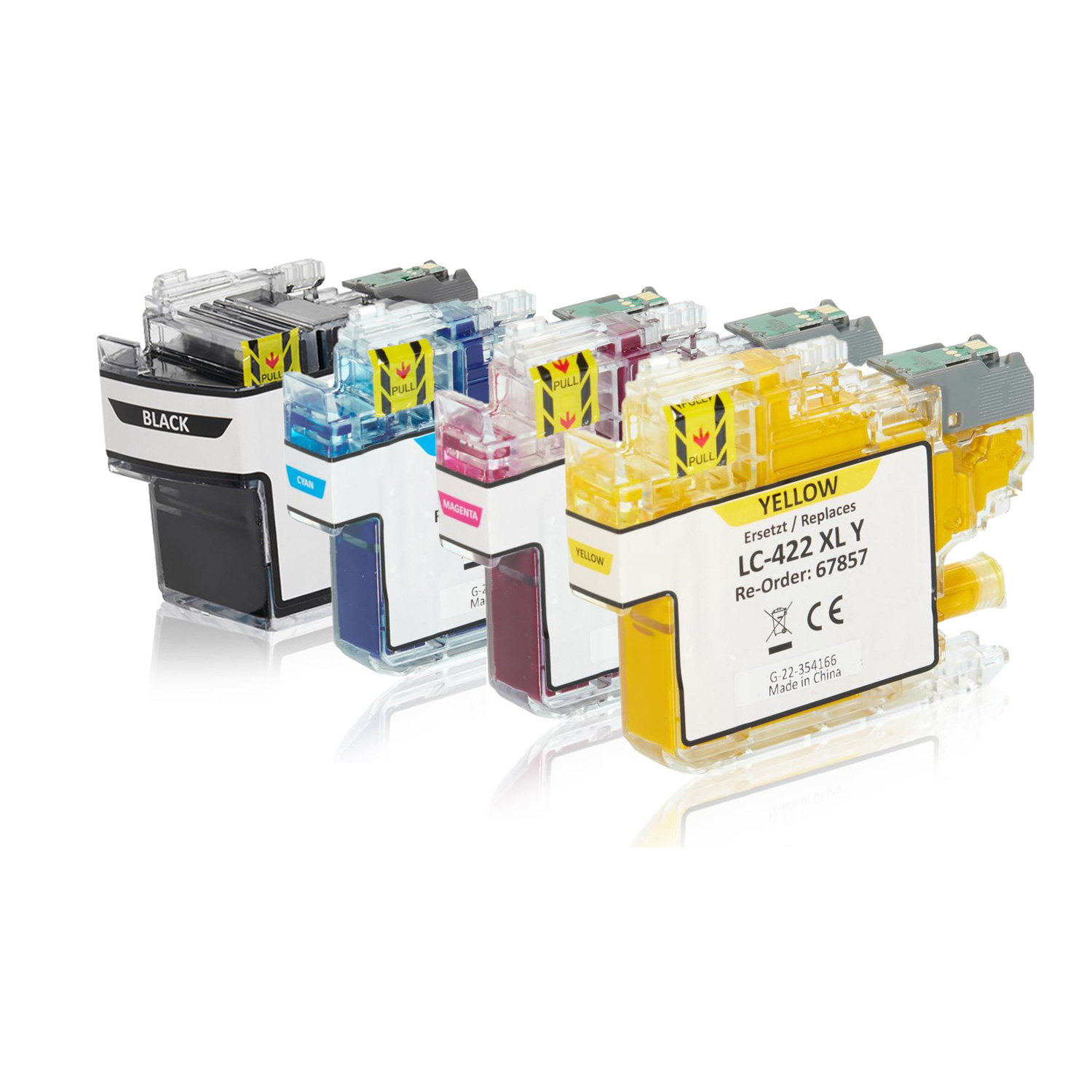 Multipack kompatibel zu Brother LC-422XLVAL enthält 1xBK, 1xC, 1xM, 1xY