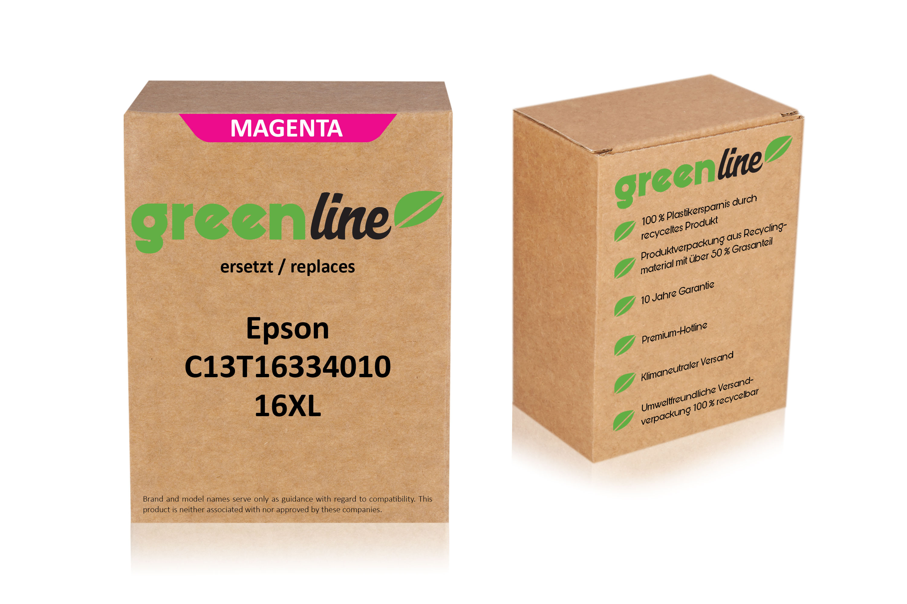 greenline ersetzt Epson C13T16334010 / 16XL Tintenpatrone, magenta