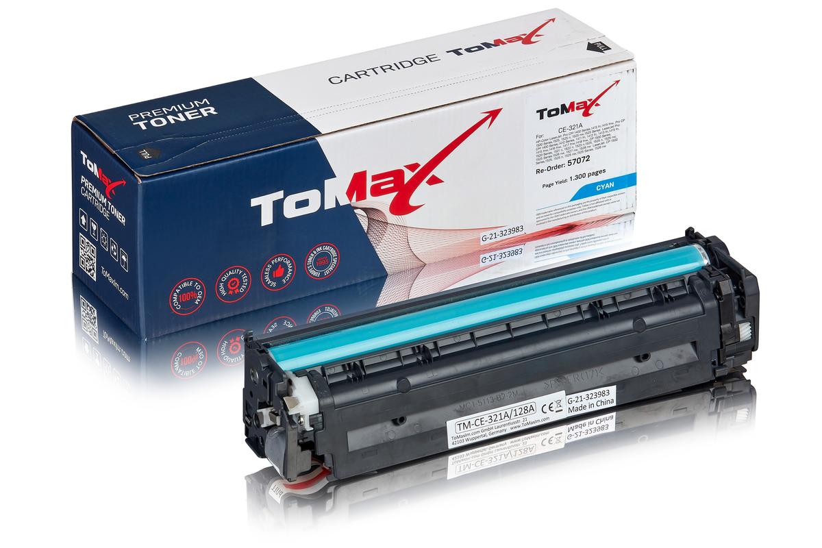 ToMax Premium ersetzt HP CE321A / 128A Toner, cyan