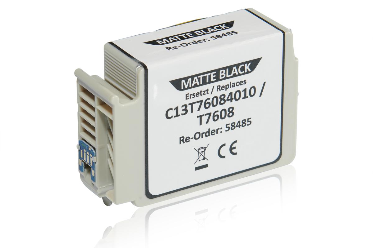 Kompatibel zu Epson C13T76084010 / T7608 Tintenpatrone, matt schwarz