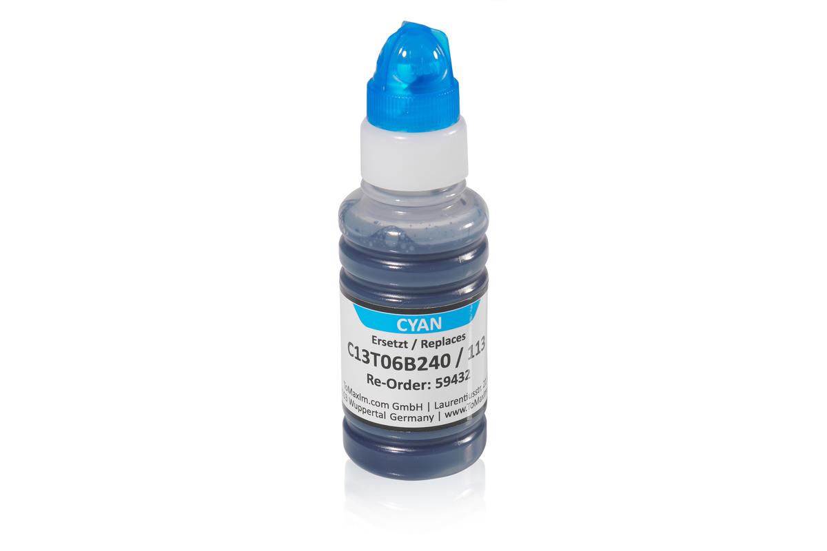 Kompatibel zu Epson C13T06B240 / 113 Tintenflasche, cyan
