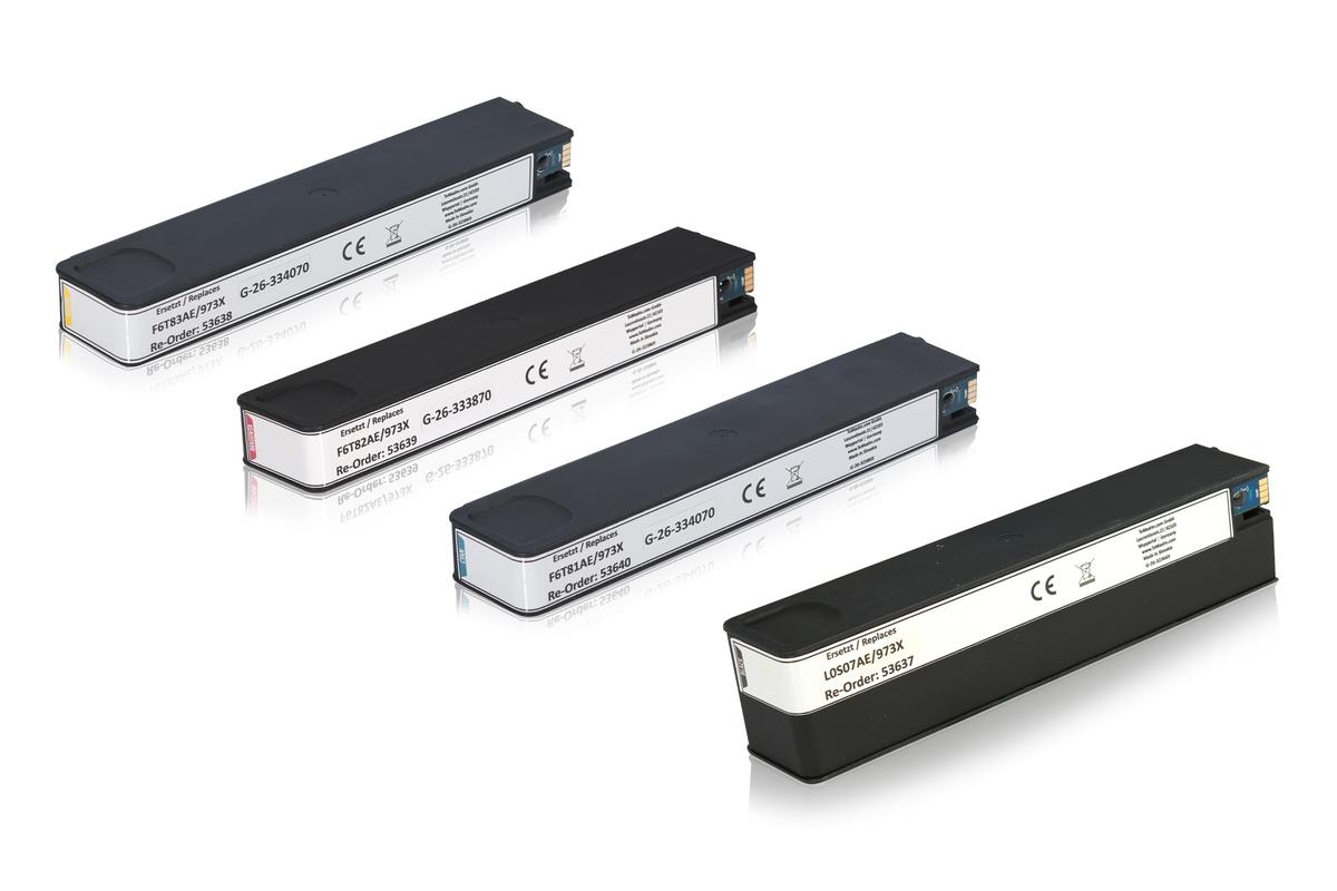 Multipack kompatibel zu HP L0S07AE / 973X enthält 4x Tintenpatrone