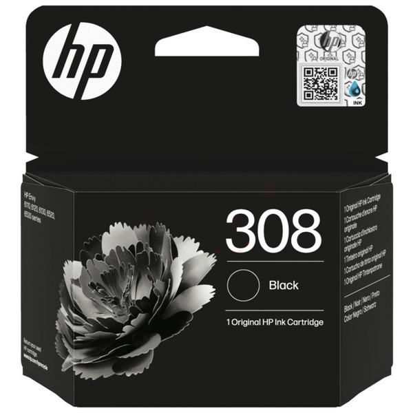 Original HP 7FP21UE / 308 Druckkopfpatrone schwarz