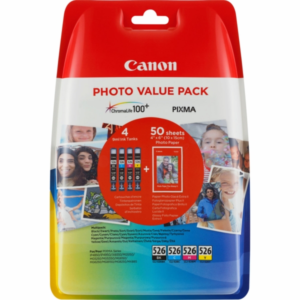 Original Canon 4540B019 / CLI526 Tintenpatrone Multipack