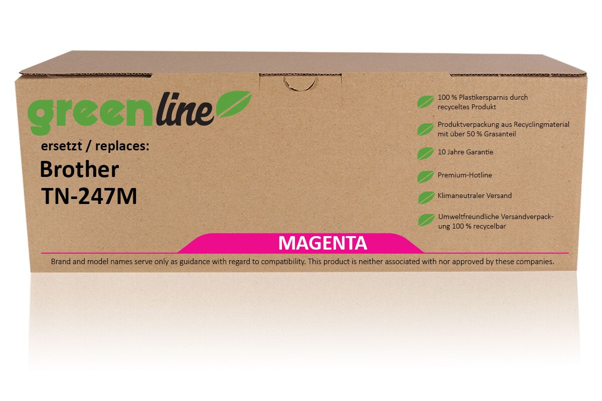 greenline ersetzt Brother TN-247M Tonerkartusche, magenta