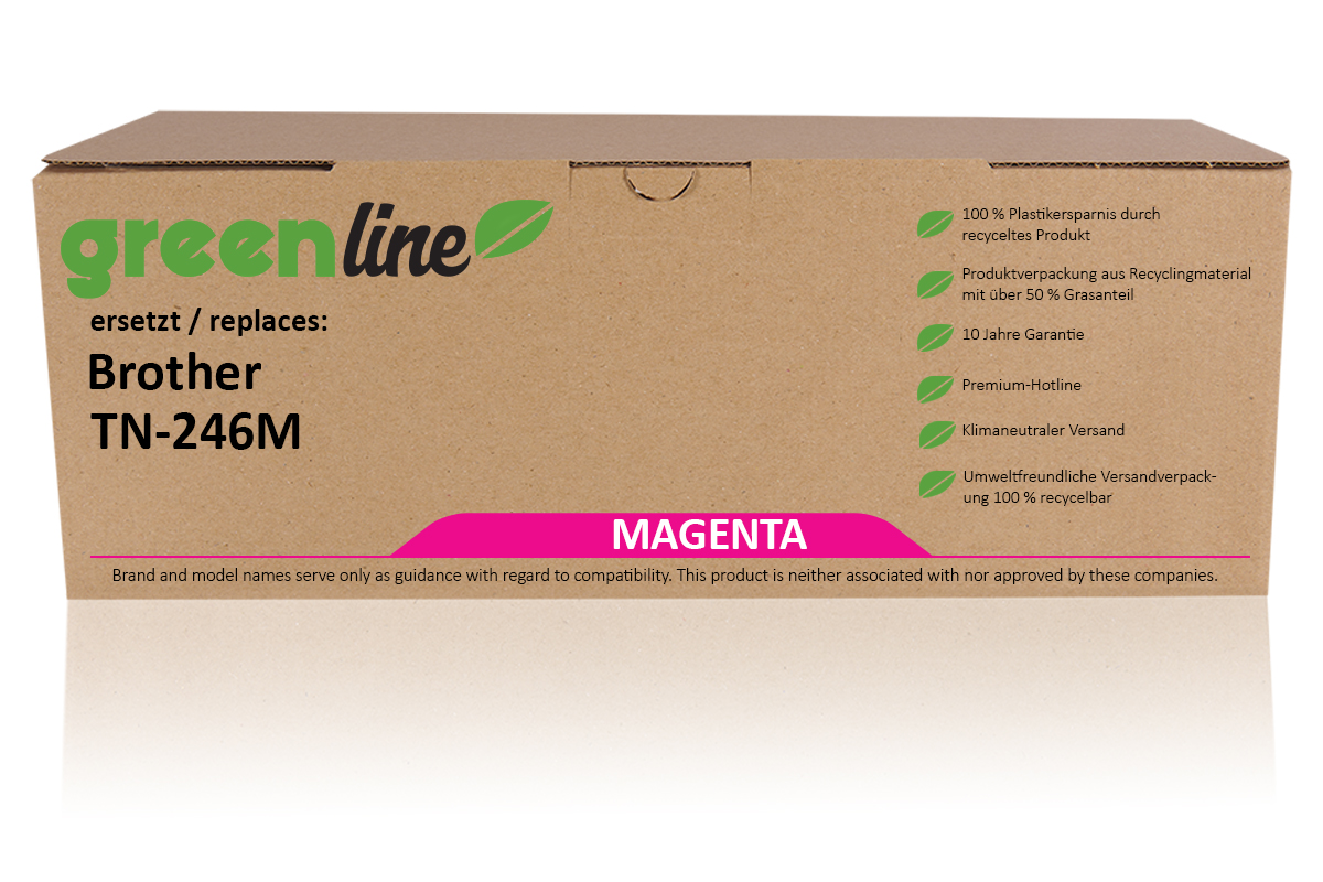 greenline ersetzt Brother TN-242M / TN-246M Tonerkartusche, magenta