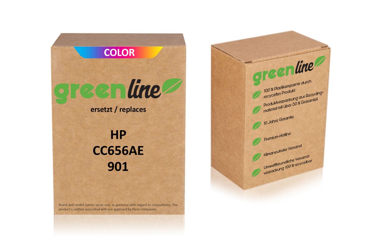 greenline ersetzt HP CC656AE / 901 Druckkopfpatrone, color
