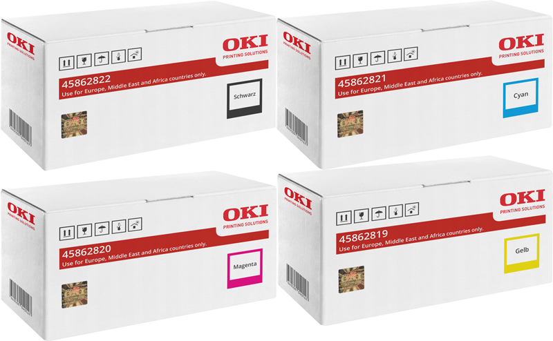Original OKI 45862822 Toner Multipack