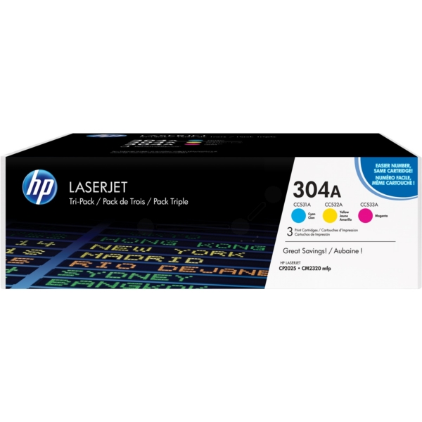 Original HP CF372AM / 304A Toner Multipack