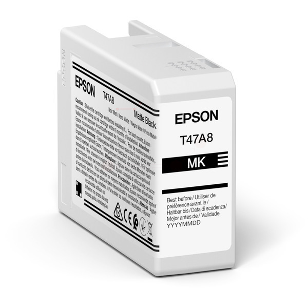 Original Epson C13T47A80N / T47A8 Tintenpatrone schwarz matt