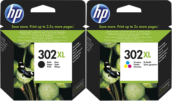 Original HP F6U67AE  + F6U68AE / 302XL Druckkopfpatrone Multipack