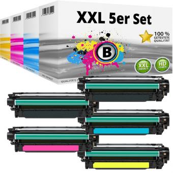 Multipack kompatibel zu HP 504X/504A enthält 5x Tonerkartusche