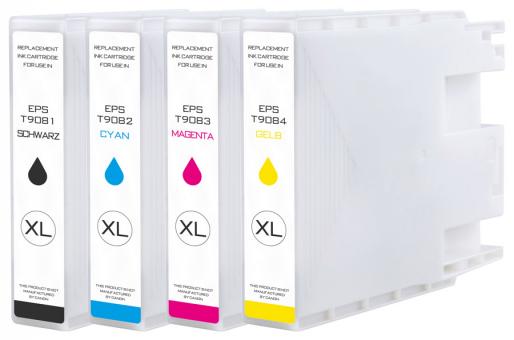 Multipack kompatibel zu Epson C13T908x4N / T908x enthält 4x Tintenpatrone