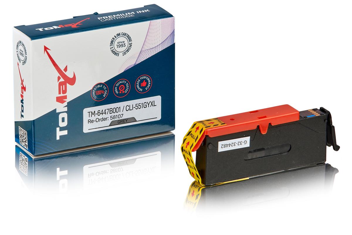 ToMax Premium ersetzt Canon 6447B001 / CLI-551GYXL Tintenpatrone, grau