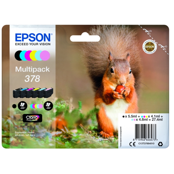 Original Epson C13T37884010 / 378 Tintenpatrone Multipack