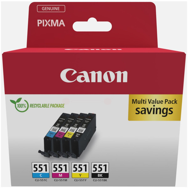 Original Canon 6509B015 / CLI551 Tintenpatrone Multipack