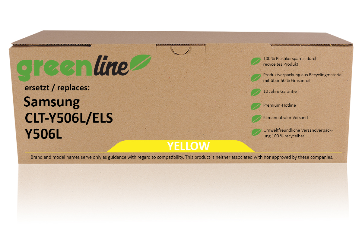 greenline ersetzt Samsung / HP CLT-Y 506 L/ELS / Y506L Tonerkartusche, gelb