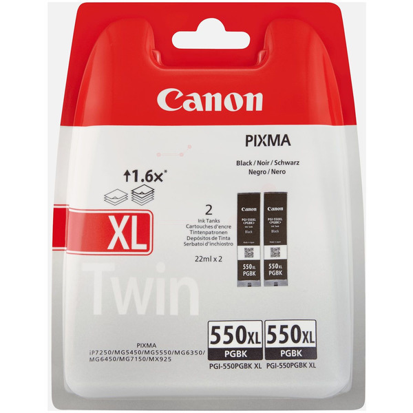 Original Canon 6431B010 / PGI550PGBKXL Tintenpatrone Doppelpack Pigment schwarz