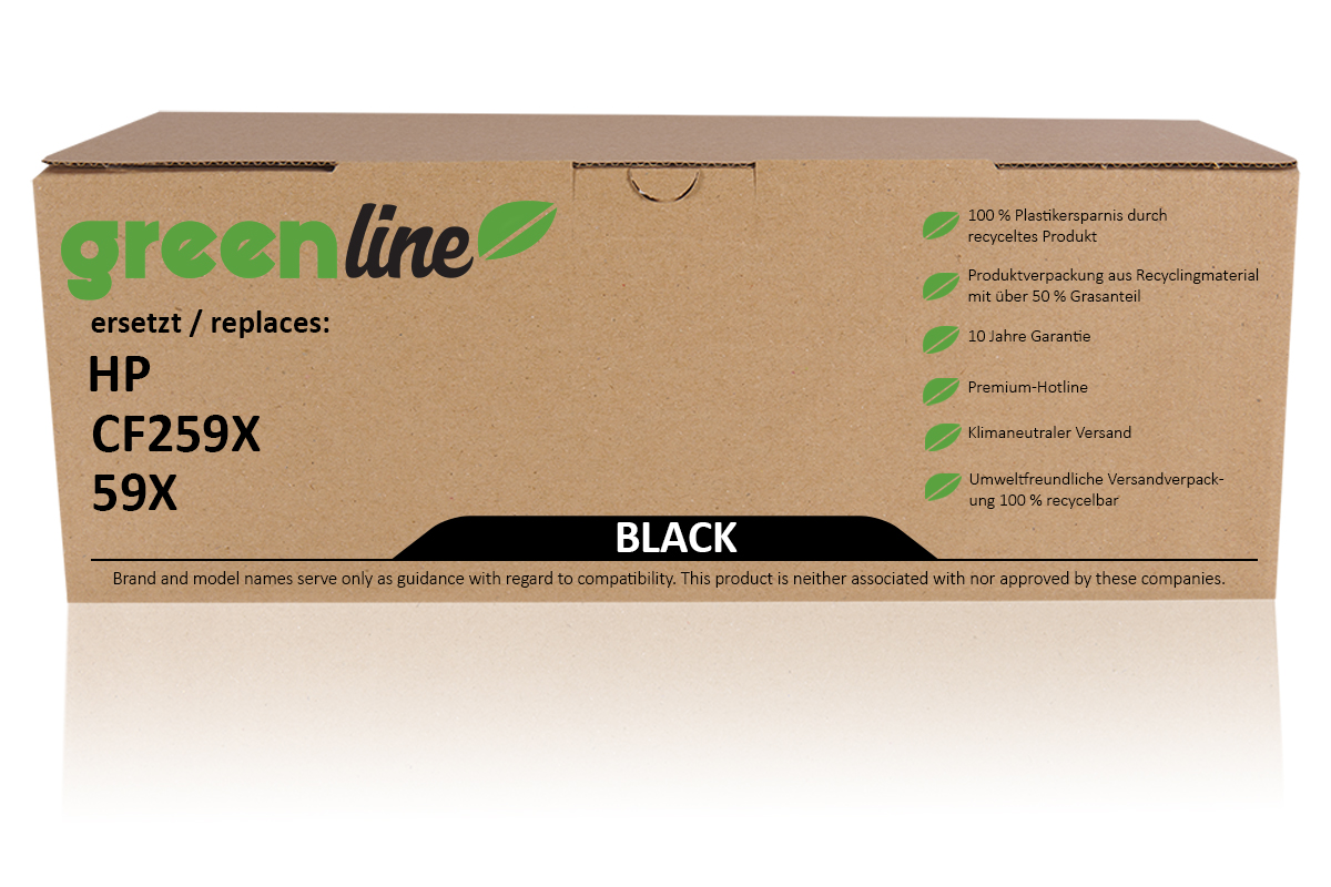 greenline ersetzt HP CF259X / 59X Tonerkartusche, schwarz