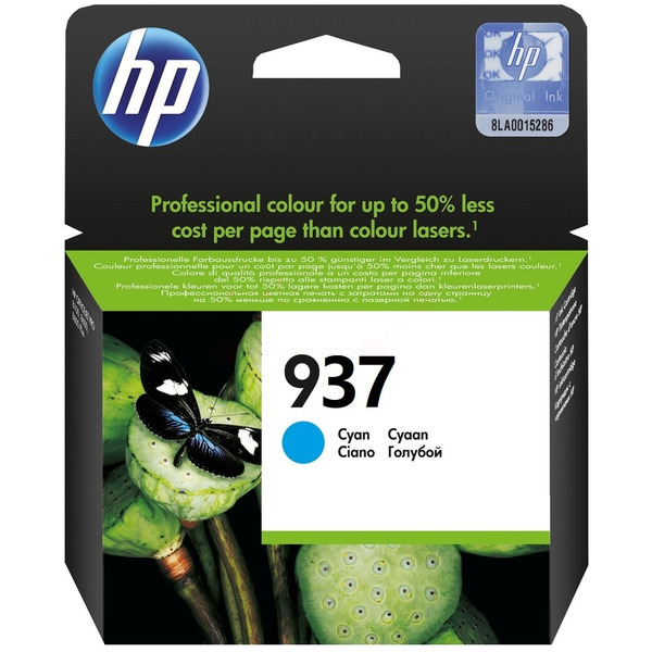 Original HP 4S6W2NE / 937 Druckkopfpatrone cyan