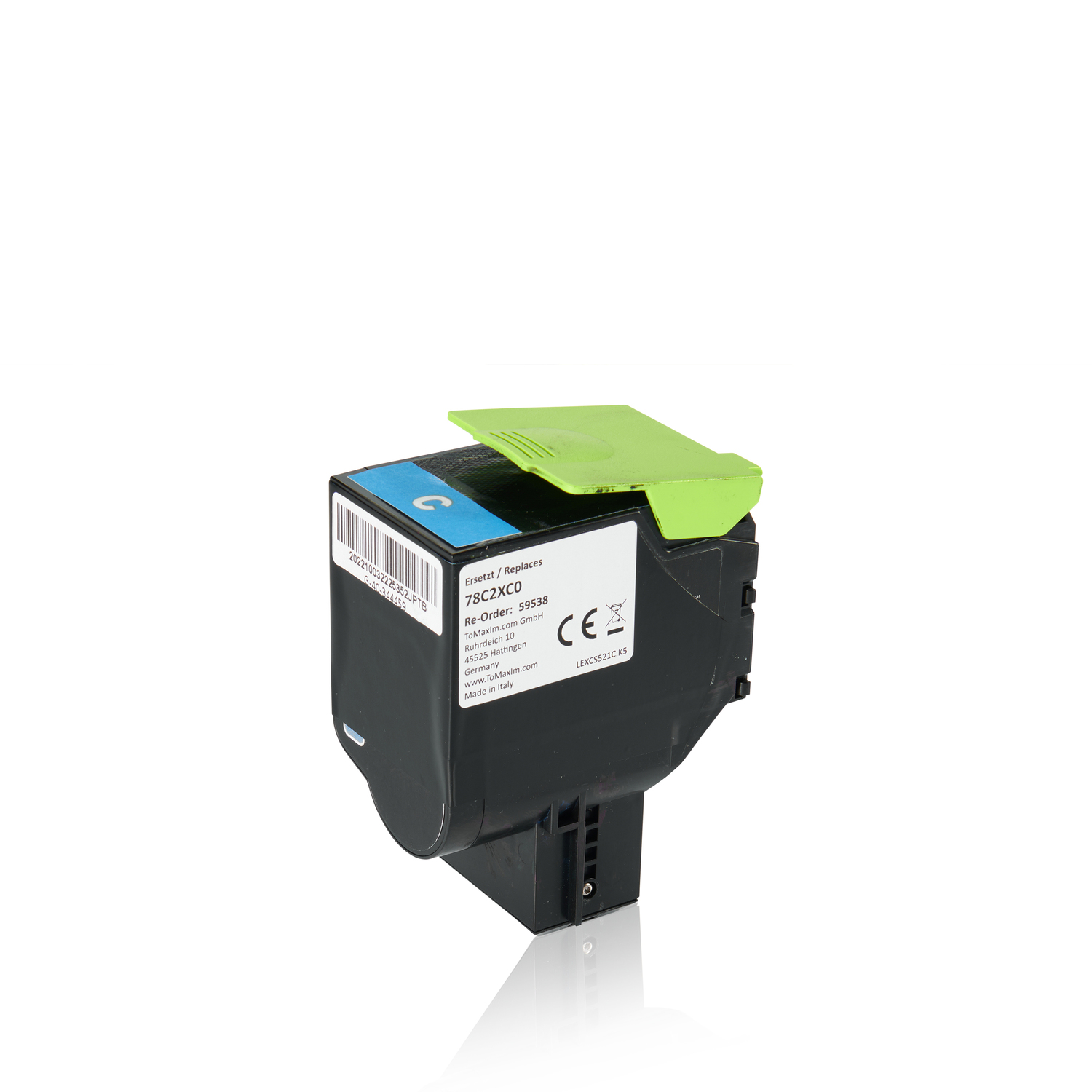 Kompatibel zu Lexmark 78C2XC0 Tonerkartusche, cyan