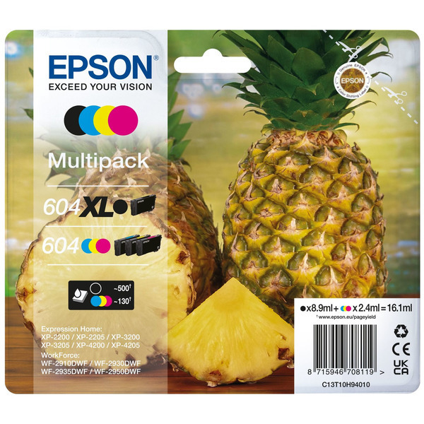 Original Epson C13T10H94010 / 604XL / 604 Tintenpatrone Multipack