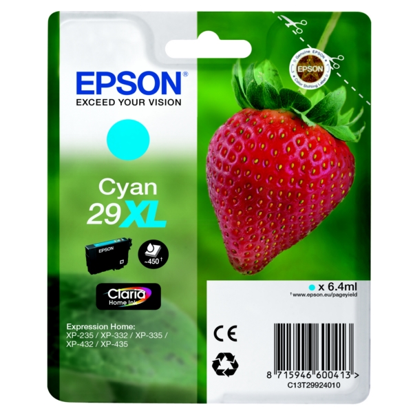 Original Epson C13T29924022 / 29XL Tintenpatrone cyan
