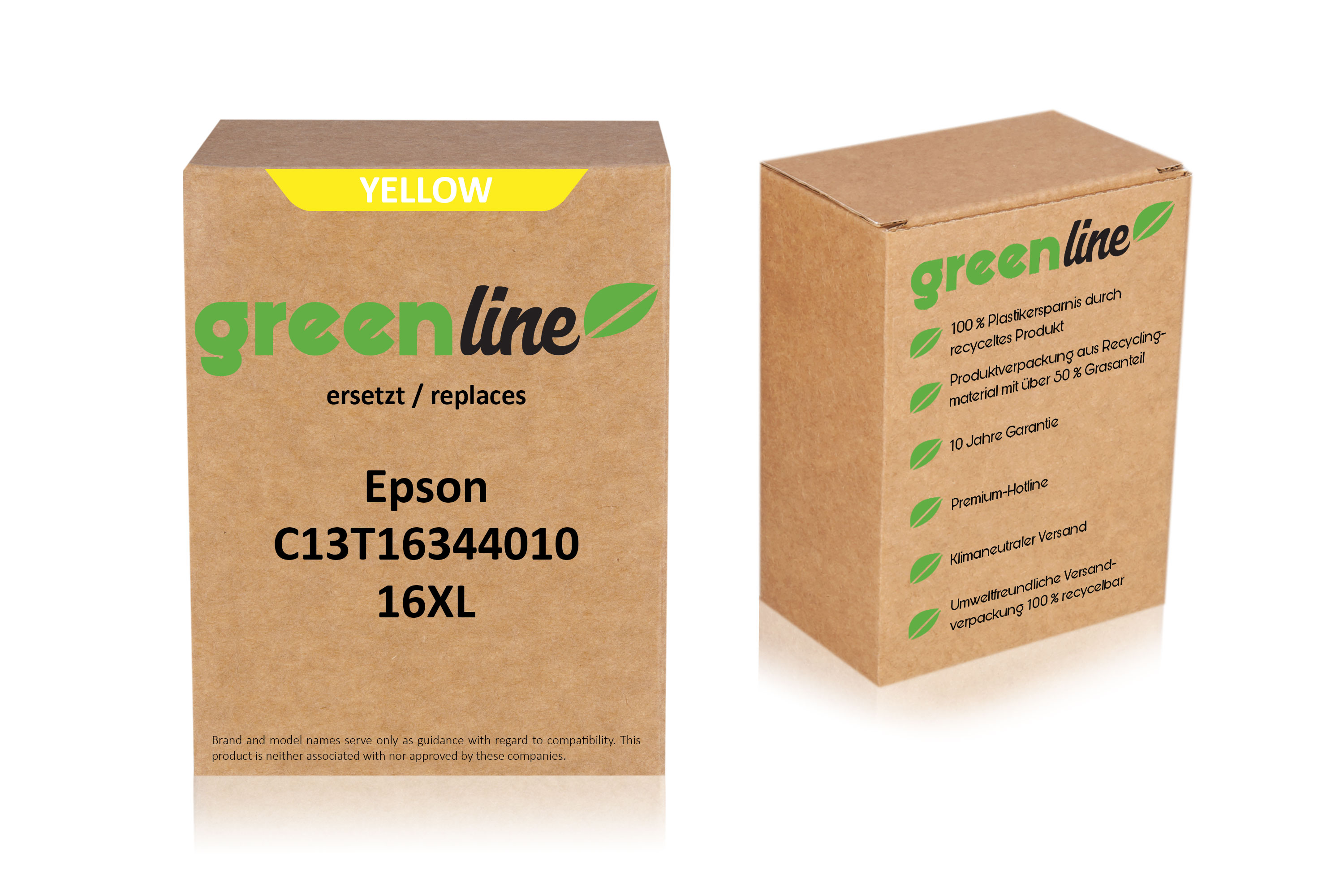 greenline ersetzt Epson C13T16344010 / 16XL Tintenpatrone, gelb