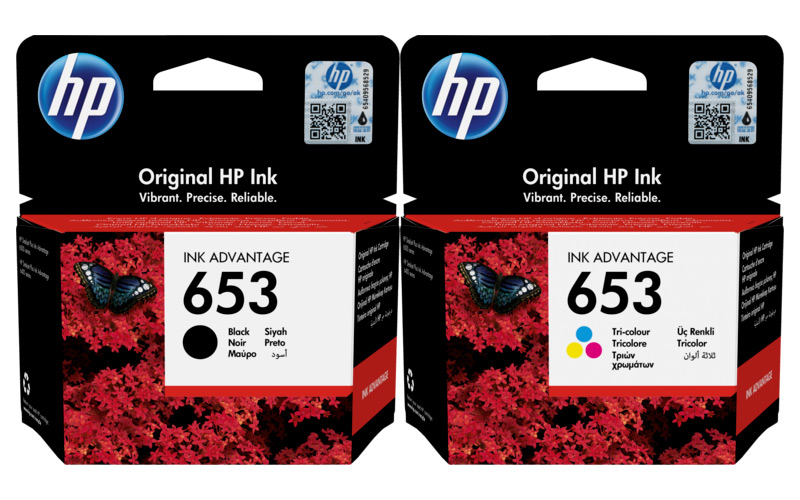 Original HP Patronen 653 Set 3YM75AE 3YM74AE Mehrfarbig