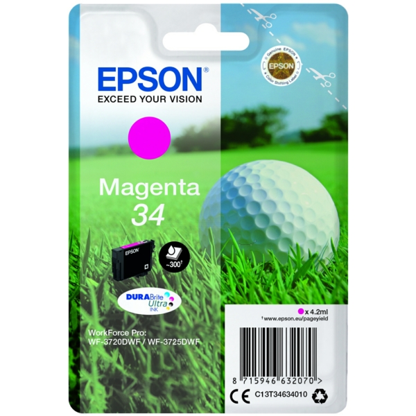 Original Epson C13T34634010 / 34 Tintenpatrone magenta