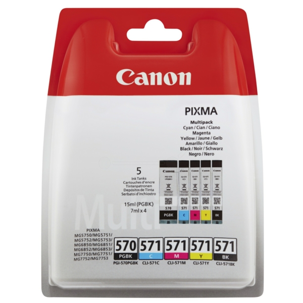 Original Canon 0372C006 / PGI570CLI571 Tintenpatrone Multipack