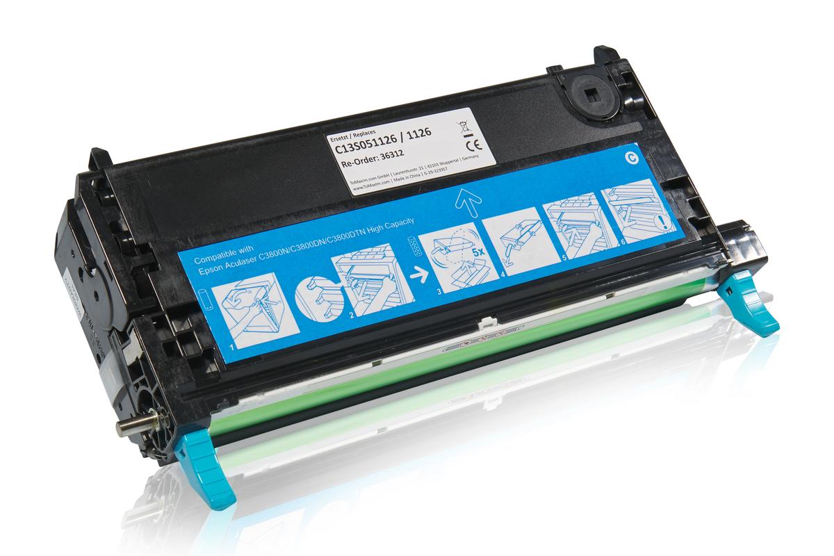 Kompatibel zu Epson C13S051126 / 1126 Tonerkartusche, cyan