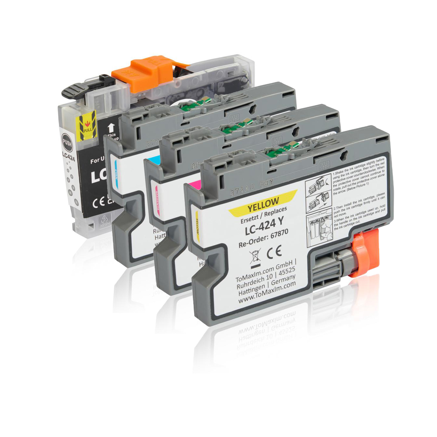 Multipack kompatibel zu Brother LC-424VAL enthält 1xBK, 1xC, 1xM, 1xY