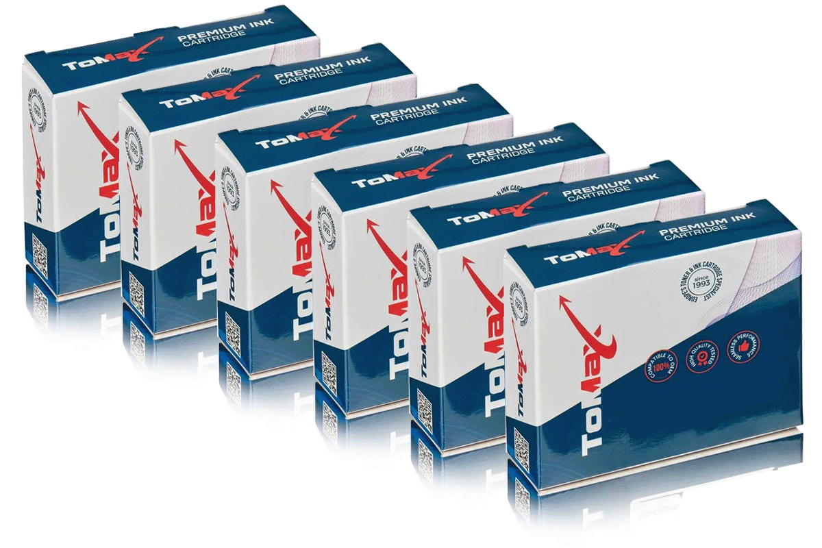 ToMax Multipack ersetzt Canon CLI-531 BK/C/M/Y/GY / PGI-530PGBK enthält 6x Tintenpatrone
