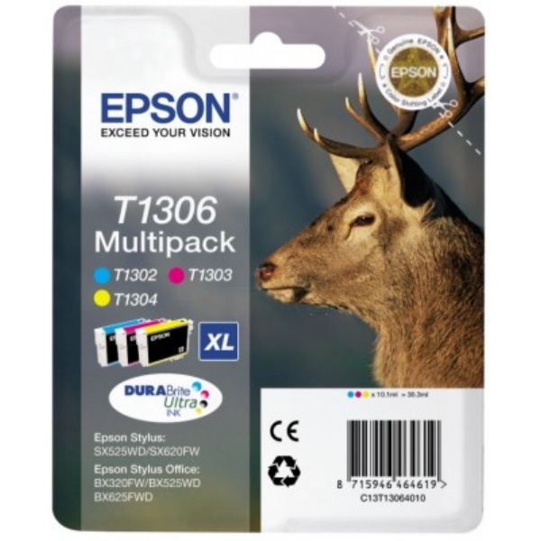 Original Epson C13T13064012 / T1306 Tintenpatrone Multipack