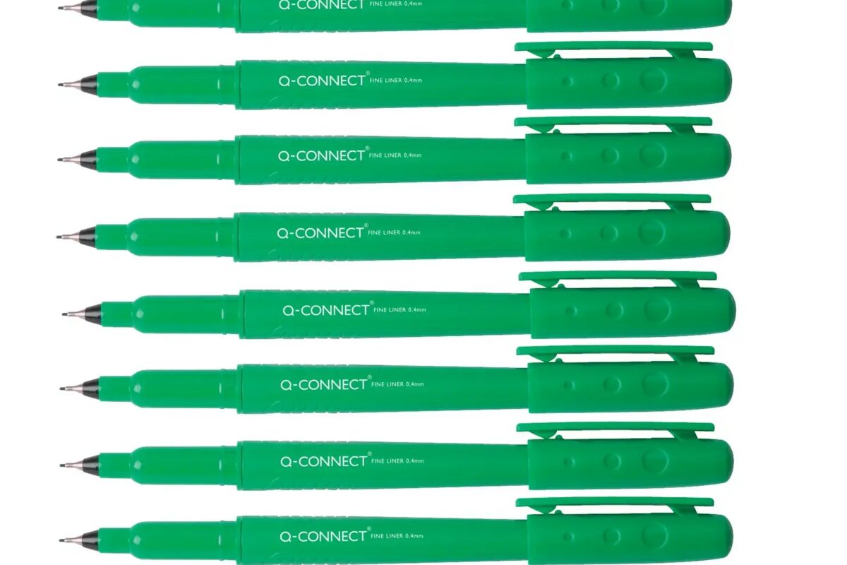 Q-CONNECT Feinliner, 0,4mm, grün, (10 Stück)