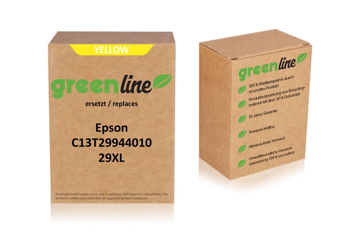 greenline ersetzt Epson C13T29944010 / 29XL Tintenpatrone, gelb