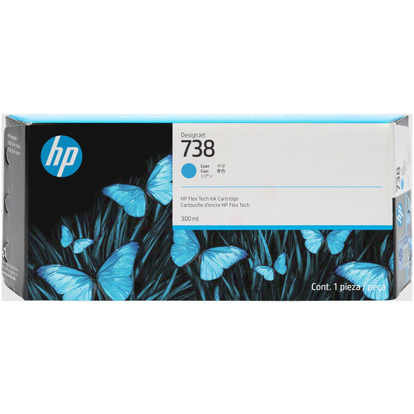 Original HP 676M6A / 738 Tintenpatrone cyan