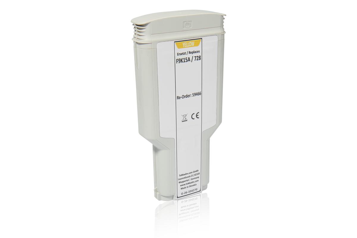 Kompatibel zu HP F9K15A / 728 Tintenpatrone, gelb