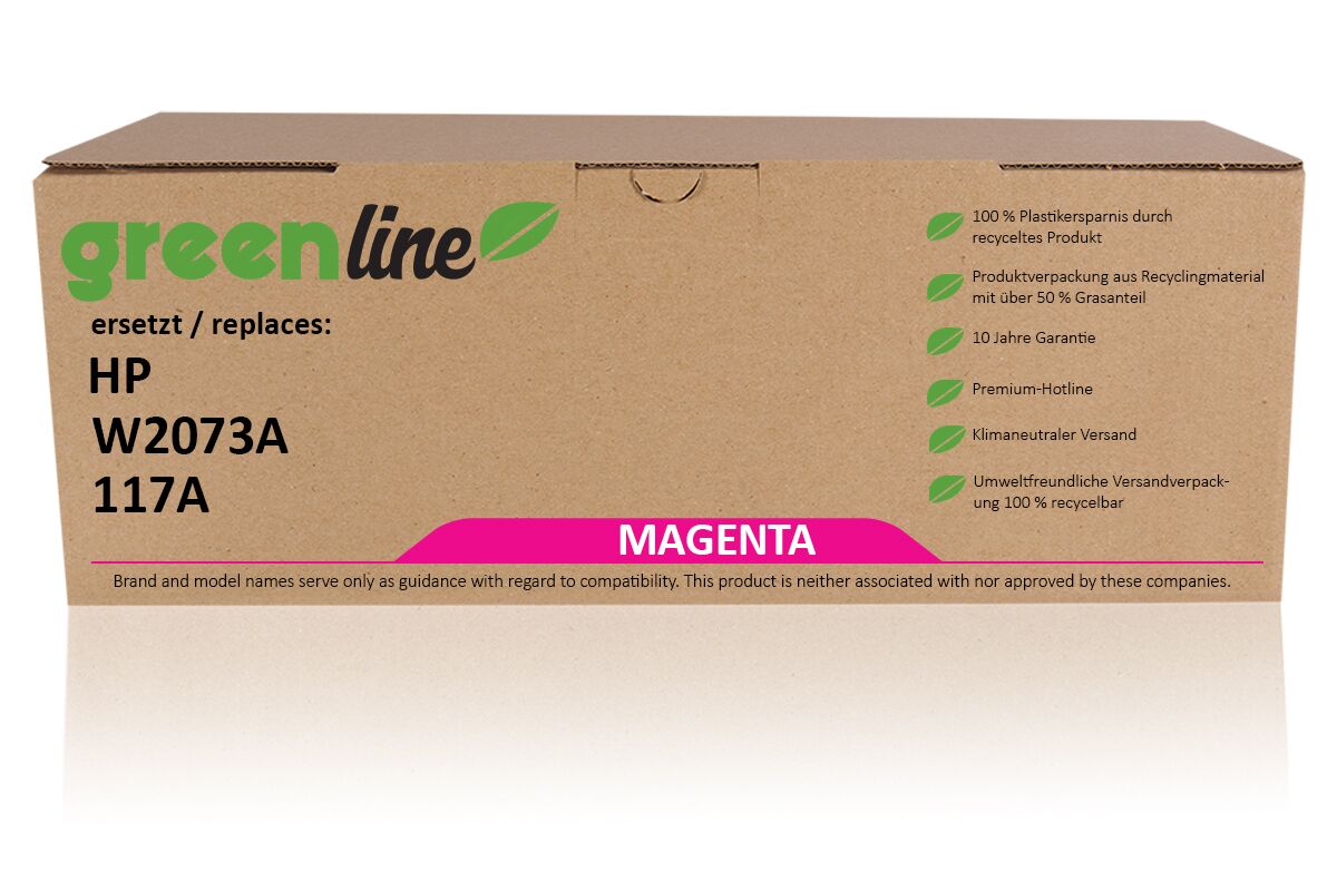 greenline ersetzt HP W2073A / 117A XL Tonerkartusche, magenta