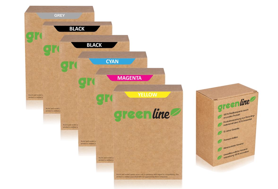 greenline Multipack ersetzt Canon 4529B001 / PGI-525PGBK enthält 6x Tintenpatrone