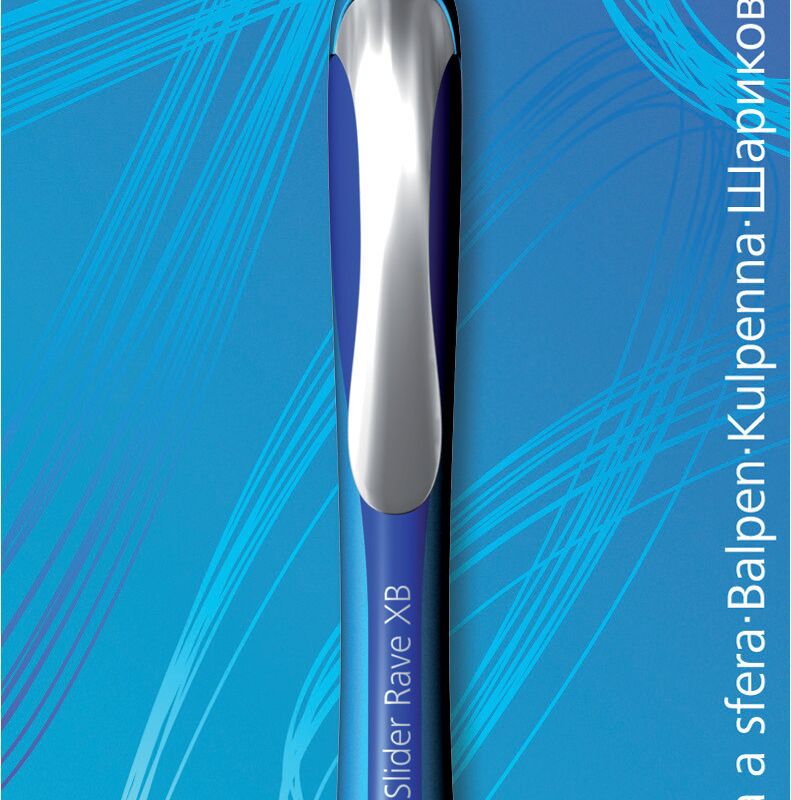 SCHNEIDER Kugelschreiber Slider Rave, Druckmechanik, XB, blau