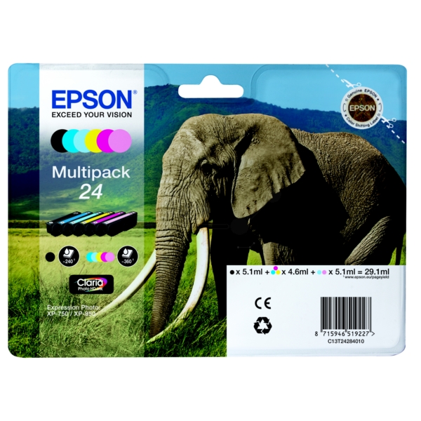 Original Epson C13T24284011 / 24 Tintenpatrone Multipack