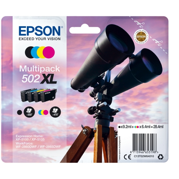 Original Epson C13T02W64010 / 502XL Tintenpatrone Multipack