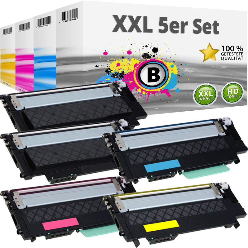 Multipack kompatibel zu Samsung / HP SU100A / CLT-K404S enthält 5x Tonerkartusche