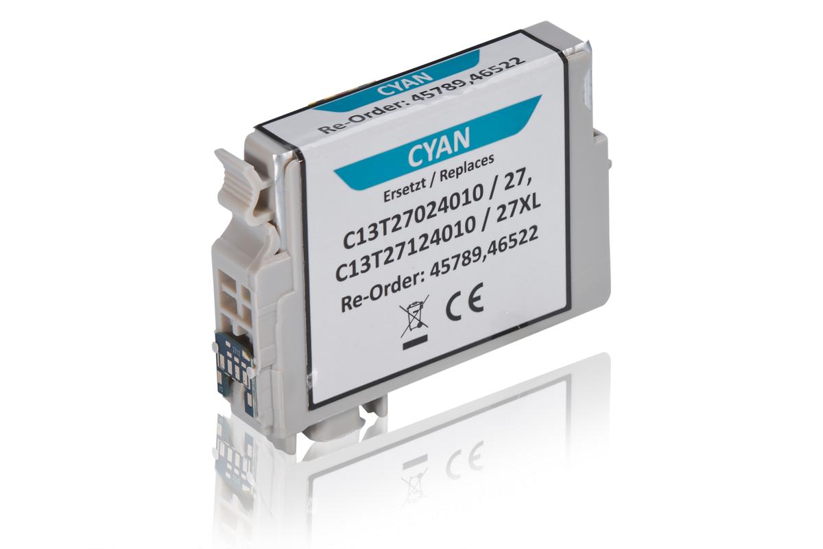 Kompatibel zu Epson C13T27024010 / 27 Tintenpatrone, cyan