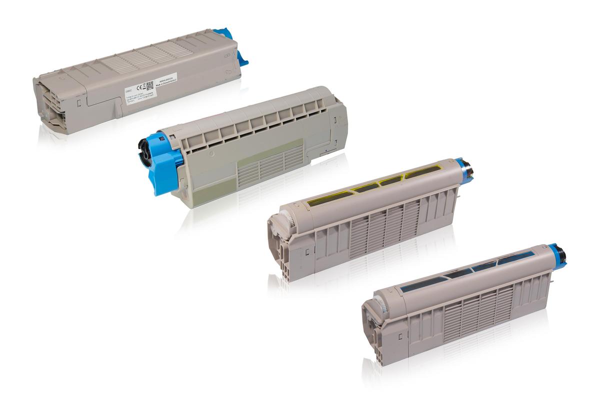 Multipack kompatibel zu OKI 43865724 / C5850 / C5950 enthält 1xBK, 1xC, 1xM, 1xY