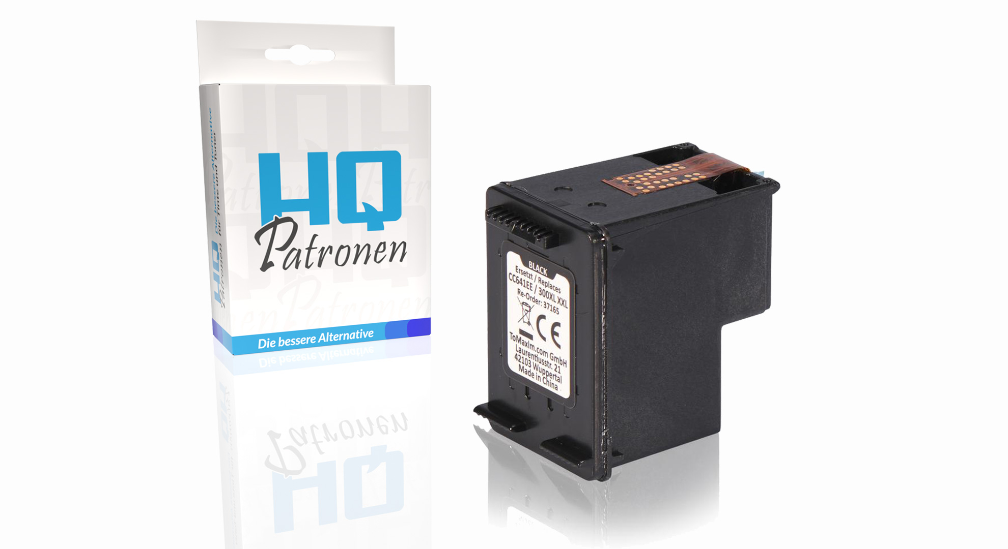 Kompatibel zu HP CC641EE / 300XL Druckkopfpatrone, schwarz