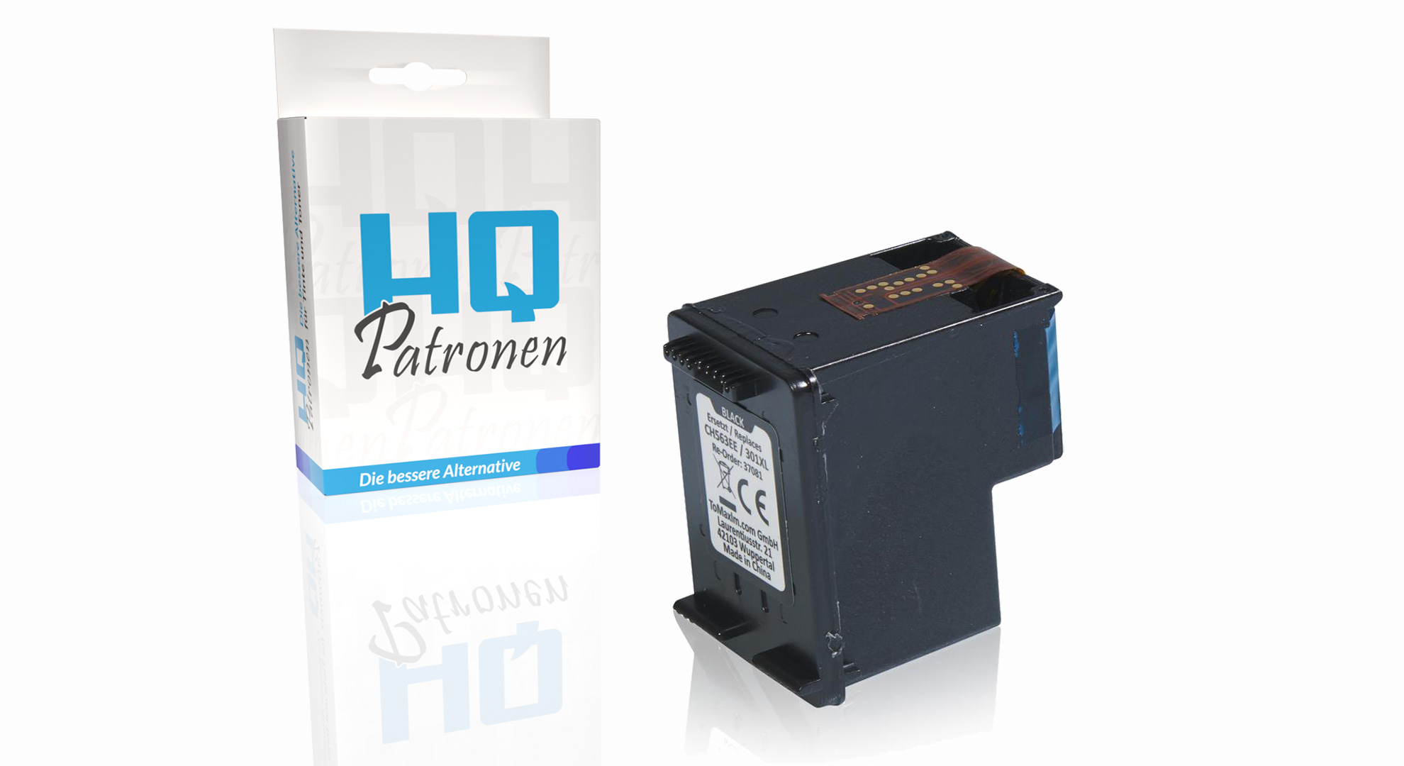 Kompatibel zu HP CH563EE / 301XL Druckkopfpatrone, schwarz