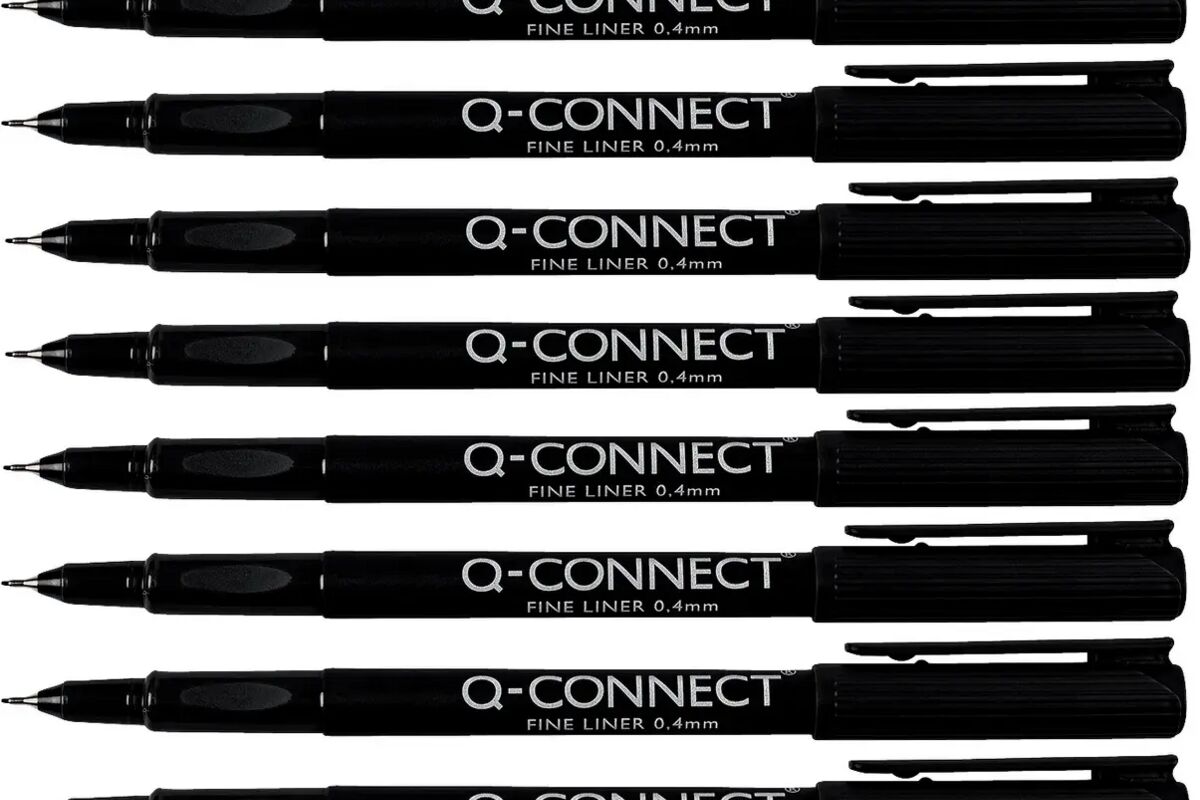 Q-CONNECT Feinliner, 0,4mm, schwarz, (10 Stück)